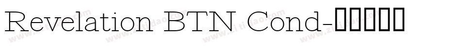 Revelation BTN Cond字体转换